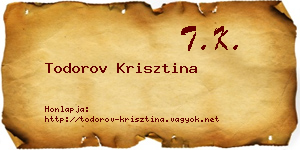 Todorov Krisztina névjegykártya